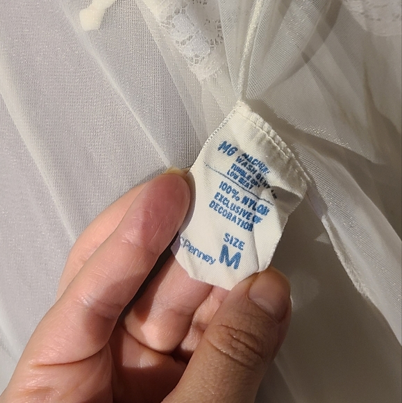 Vtg. 60's Ghostly Sheer Gown & Robe Set - Picture 5 of 12